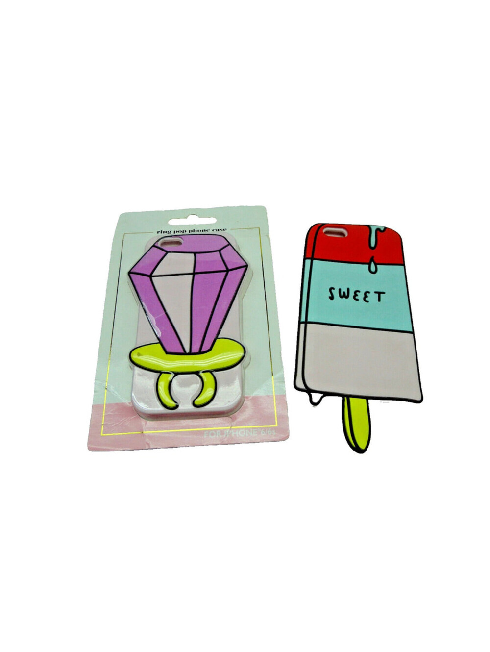 2 pack Silicone iPhone phone 6/6s Case Gem Ring + Ice Cream by TwelveNYC Macys